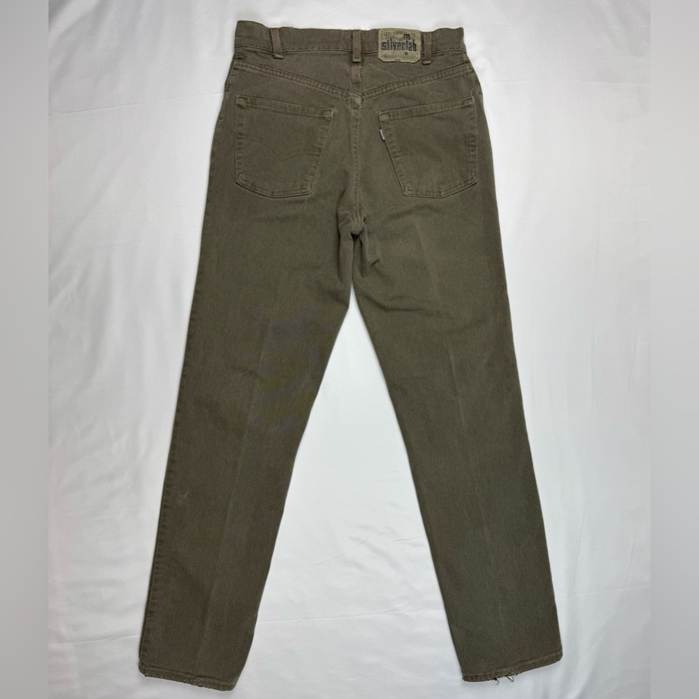 Vtg Levis SilverTab Lean Men Jeans 30 x 33 Slim Fit 90s Dark Beige Distressed B8